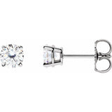 Sterling Silver 4.5 mm Stuller Lab-Grown Moissanite Stud Earrings