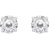 Sterling Silver 5 mm Stuller Lab-Grown Moissanite Stud Earrings