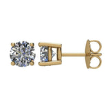 Round 4-Prong Light Stud Earrings