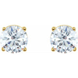 Round 4-Prong Light Stud Earrings
