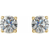 Round 4-Prong Light Stud Earrings