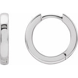 Sterling Silver Hinged 14 mm Hoop Earrings