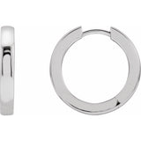 Sterling Silver Hinged 18 mm Hoop Earrings