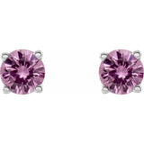 Round 4-Prong Light Stud Earrings