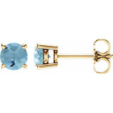 Round 4-Prong Light Stud Earrings