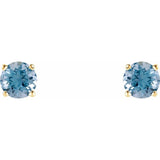 Round 4-Prong Light Stud Earrings