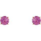 Round 4-Prong Light Stud Earrings