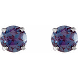 Round 4-Prong Light Stud Earrings