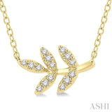 Leaf Petite Diamond Fashion Pendant