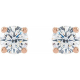 Round 4-Prong Lightweight Stud Earrings