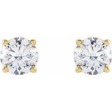 Round 4-Prong Lightweight Stud Earrings