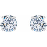 Round 4-Prong Lightweight Stud Earrings
