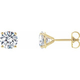 Round 4-Prong Stud Earrings