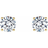 Round 4-Prong Stud Earrings