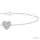 Heart Shape Petite Diamond Fashion Bracelet